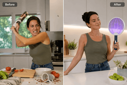Senura | Foldable Electric Mosquito Swatter 3-in-1